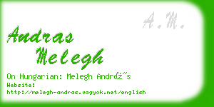 andras melegh business card